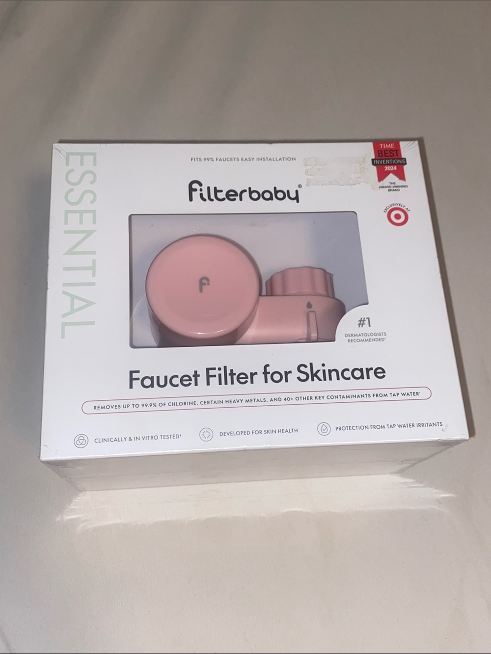 Filterbaby Essential Pink Faucet Filter for Skincare Routine
